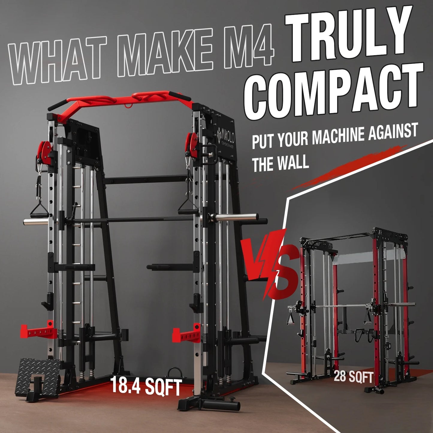 Ultimate Smith Machine Home Gym: 2200 Lbs Power Rack Cage with Multi-Function Cable Crossover and Complete Home Package