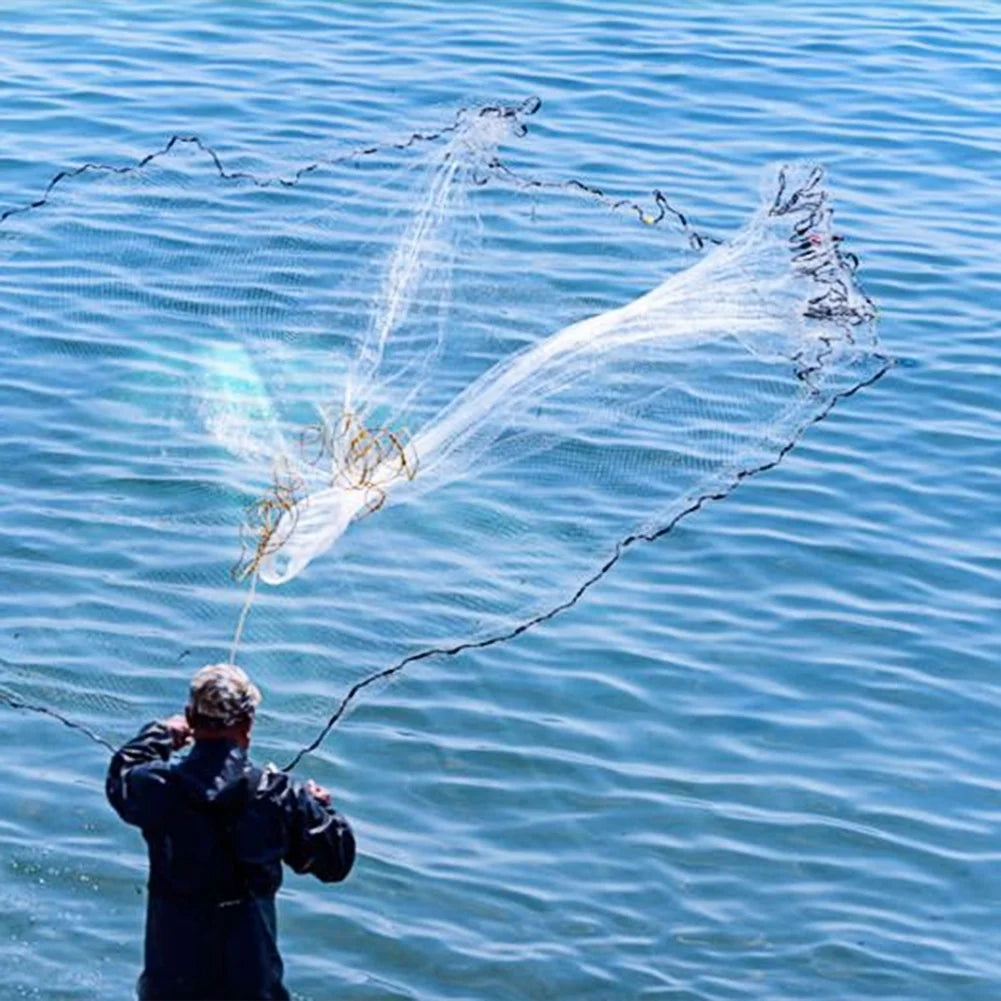 Discover the Ultimate Professional Saltwater Bait Casting Net with Durable 3/8" Mesh - Choose Your Perfect Size: 4ft, 6ft, or 8ft Radius!