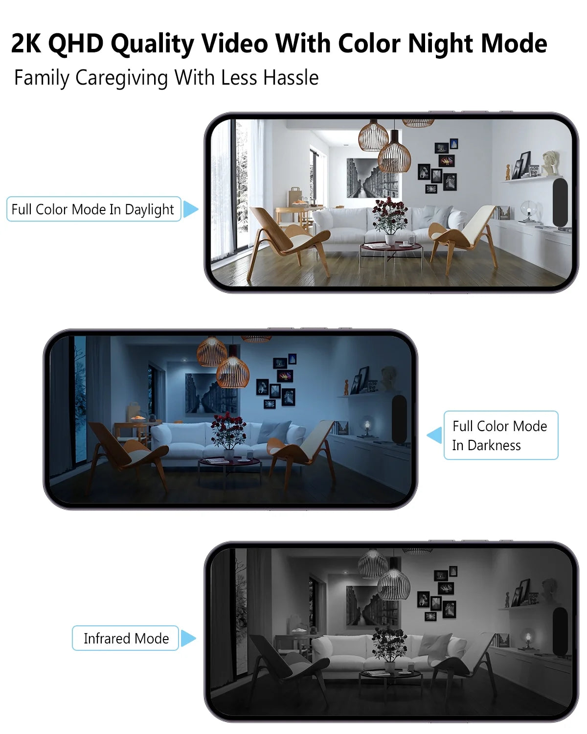 Experience Ultimate Security with the 2K Wireless Outdoor Security Camera - Waterproof, Rechargeable, and Equipped with Color Night Vision and 2-Way Audio