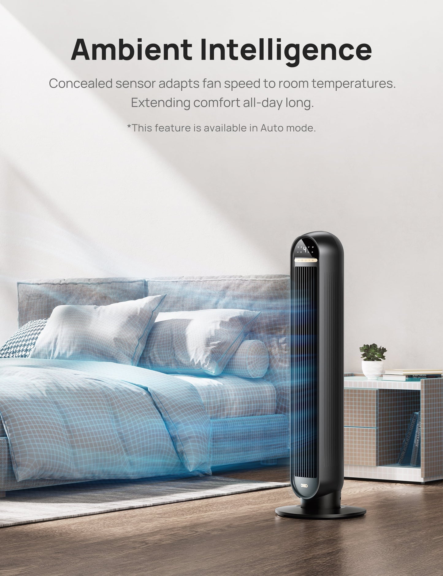 Experience Ultimate Comfort with the Dreo 36" Tower Fan - High Velocity Cooling, Remote Control, and Whisper-Quiet Operation!