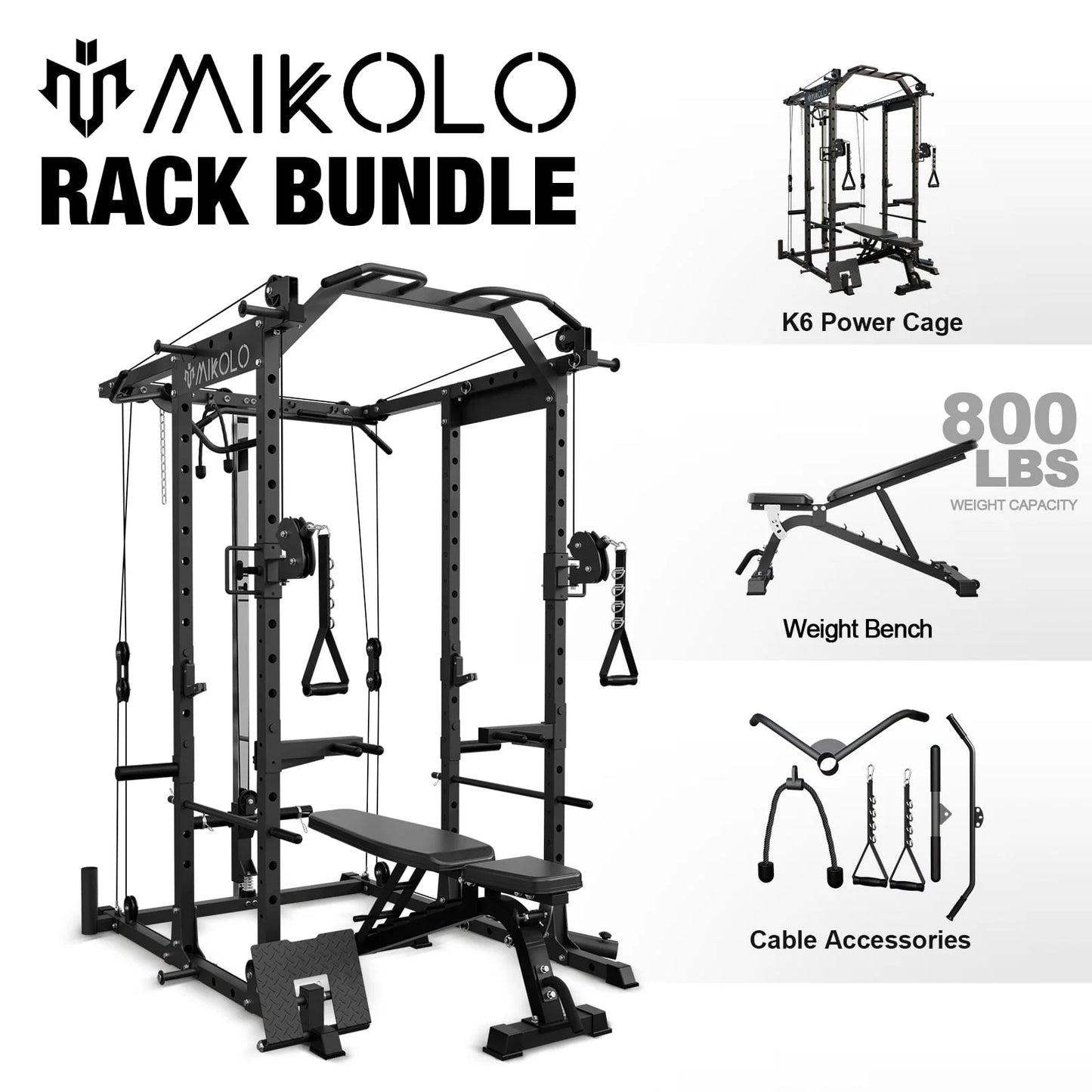 Ultimate Power Rack Cage: 1500 Lbs Weight Rack with Versatile Cable Crossover Machine – Multi-Function Squat Rack Featuring J Hooks, Dip Bars, and Landmine for Your Home Gym (Red)