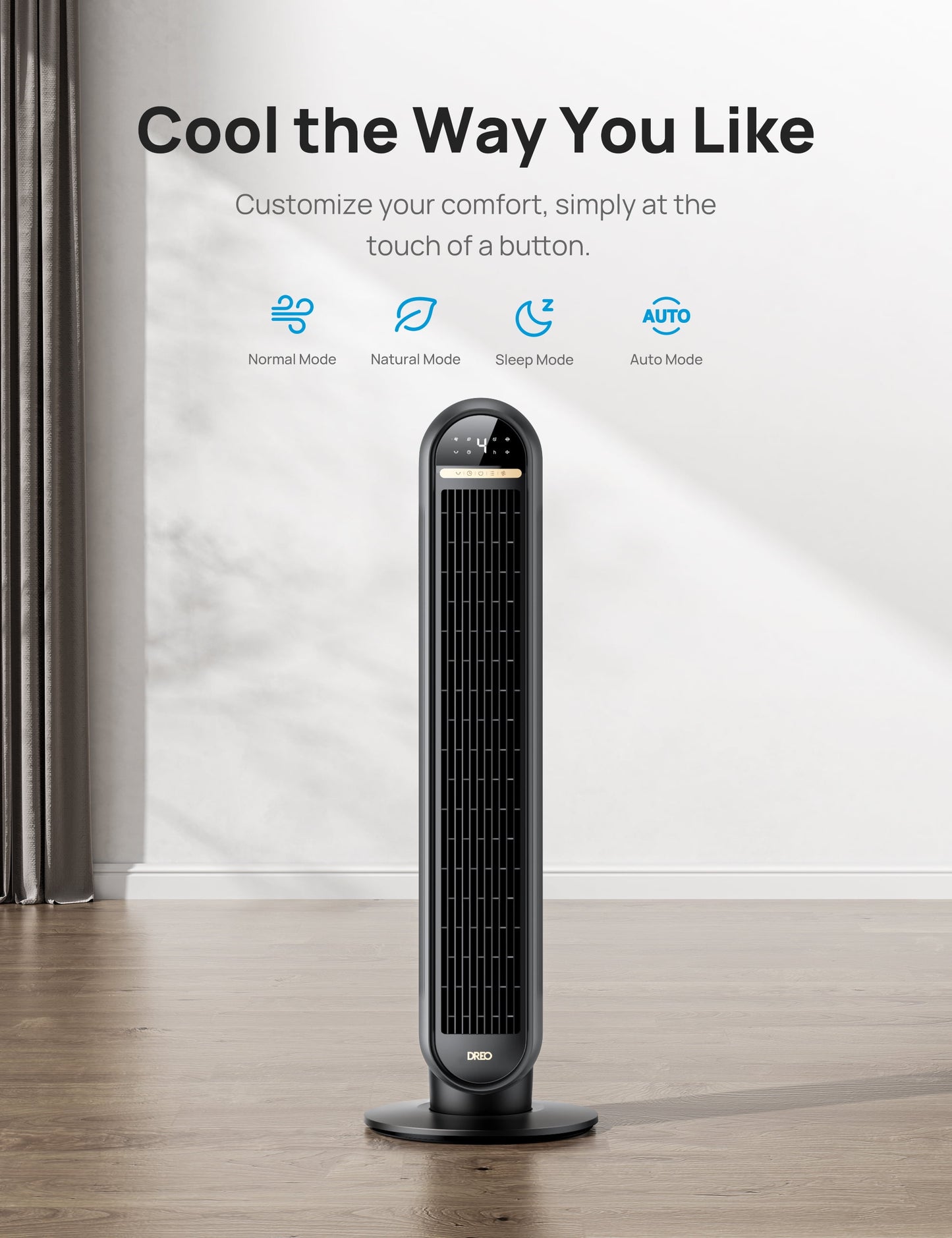Experience Ultimate Comfort with the Dreo 36" Tower Fan - High Velocity Cooling, Remote Control, and Whisper-Quiet Operation!