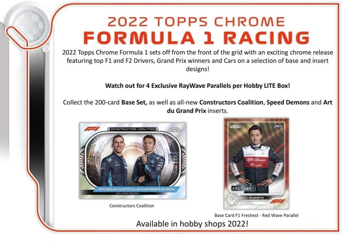 Unleash the Thrill of Racing with the 2022 Topps Chrome Formula 1 Hobby Lite Box