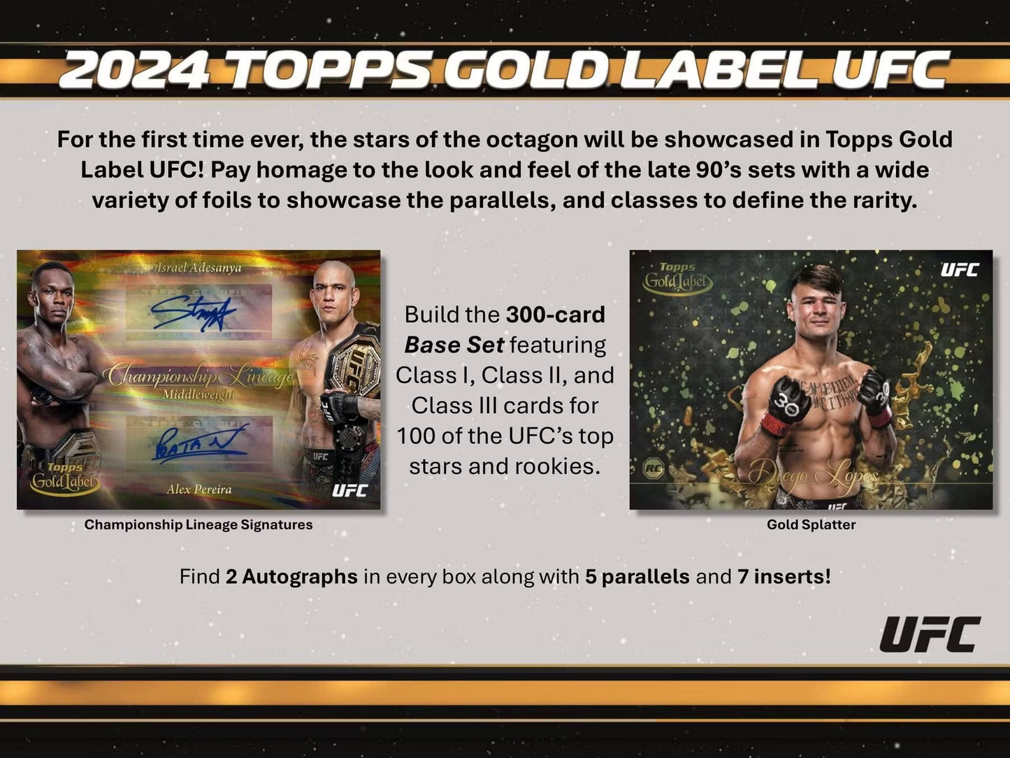 Unleash the Thrill of UFC Collecting with the 2024 UFC Gold Label Hobby Box