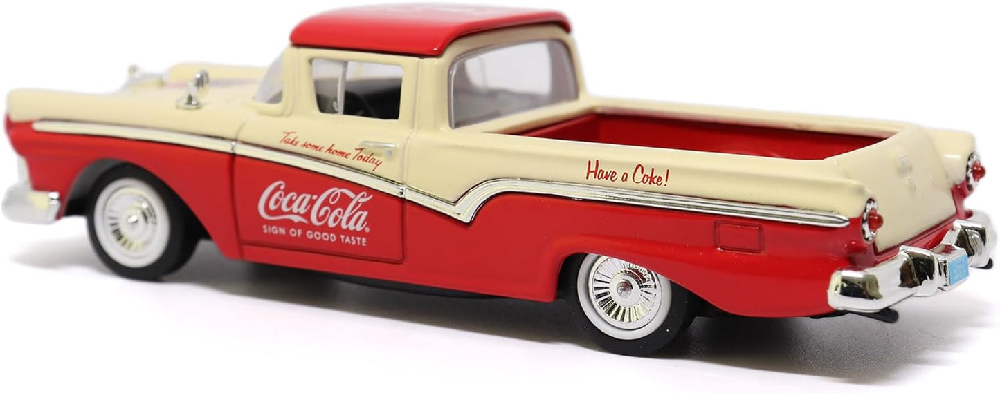 Coca-Cola 1957 Ford Ranchero Diecast Collectible - Authentic 1:43 Scale Model with Stunning Vintage Design