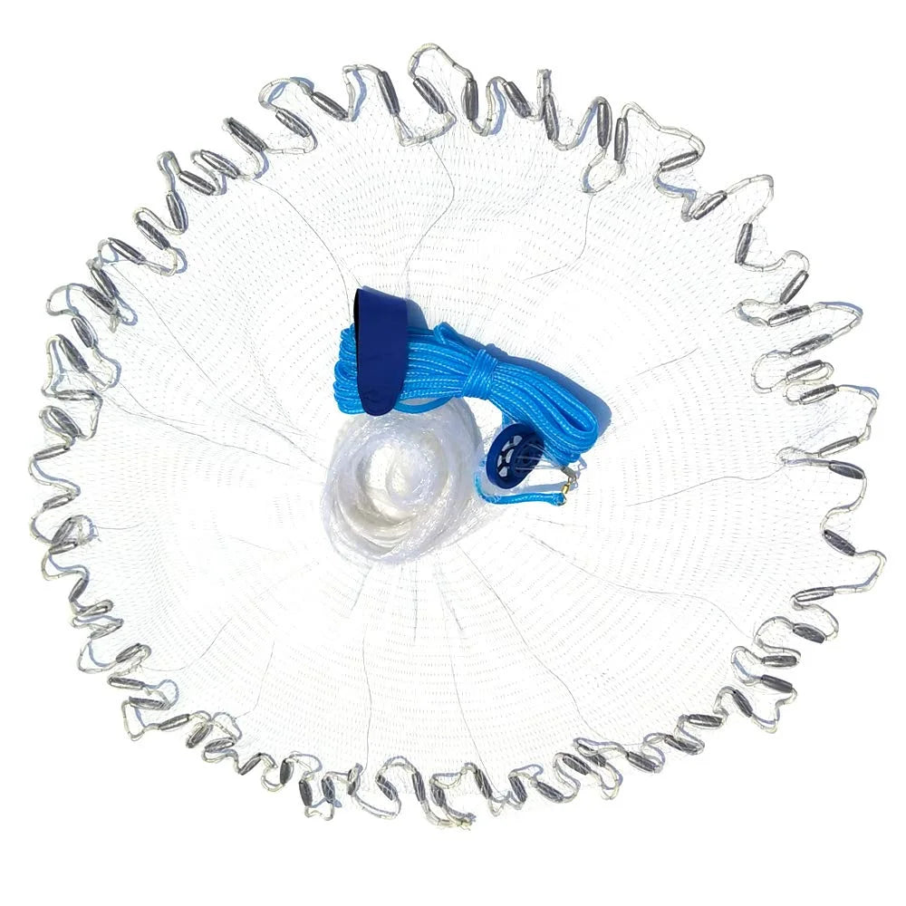 Discover the Ultimate Professional Saltwater Bait Casting Net with Durable 3/8" Mesh - Choose Your Perfect Size: 4ft, 6ft, or 8ft Radius!