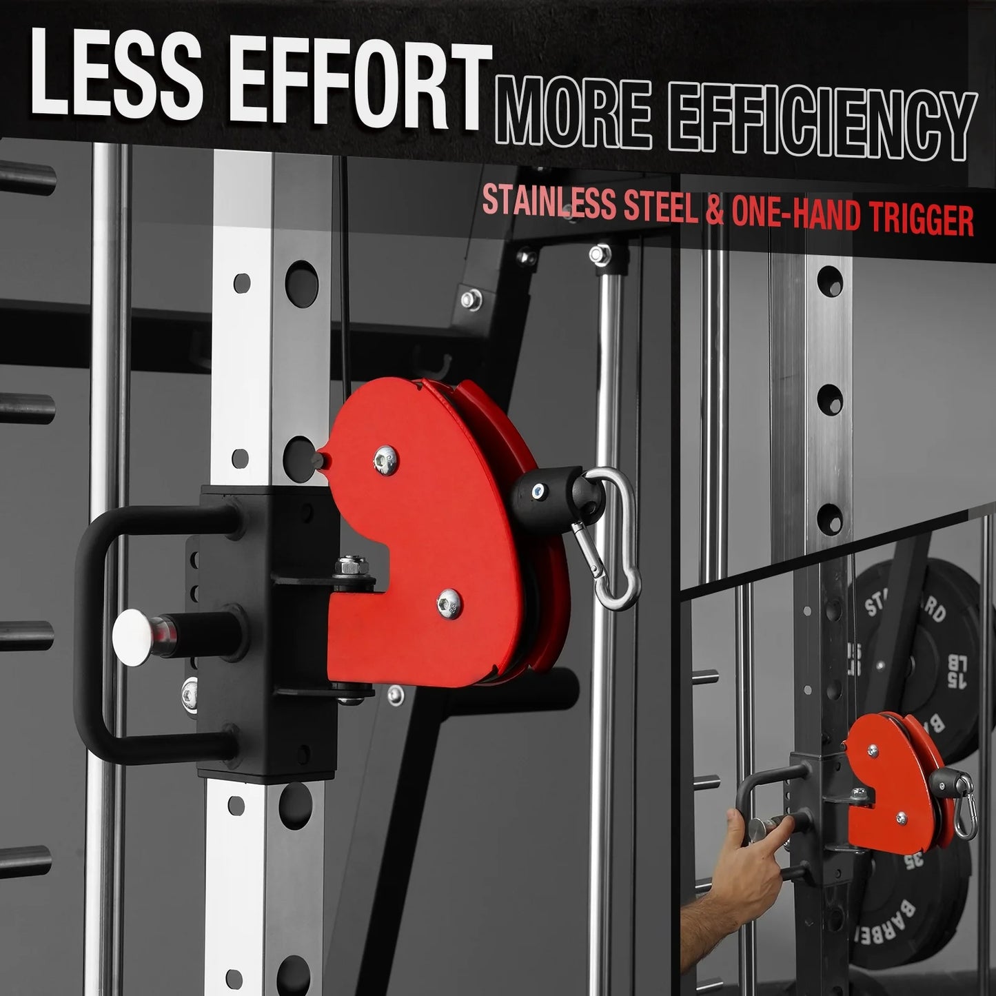 Ultimate Smith Machine Home Gym: 2200 Lbs Power Rack Cage with Multi-Function Cable Crossover and Complete Home Package