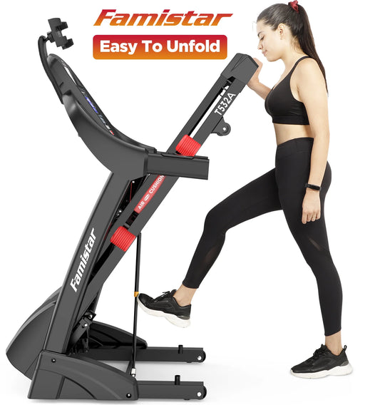 Unleash Your Fitness Potential with the 5.1HP Portable Folding Treadmill - 15% Auto Incline, 300 LB Capacity, and FREE APP Control!