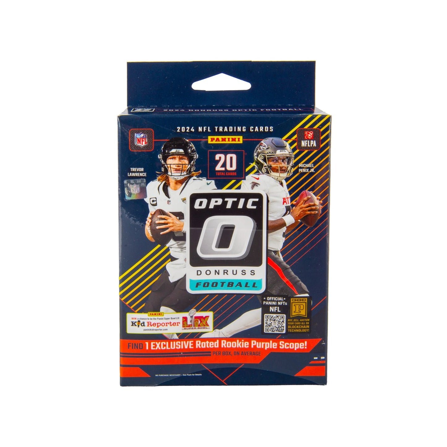 Unleash the Excitement with the 2024 Donruss Optic NFL Football Trading Cards Hanger Box - 20 Cards & Exclusive Rated Rookie Scope!