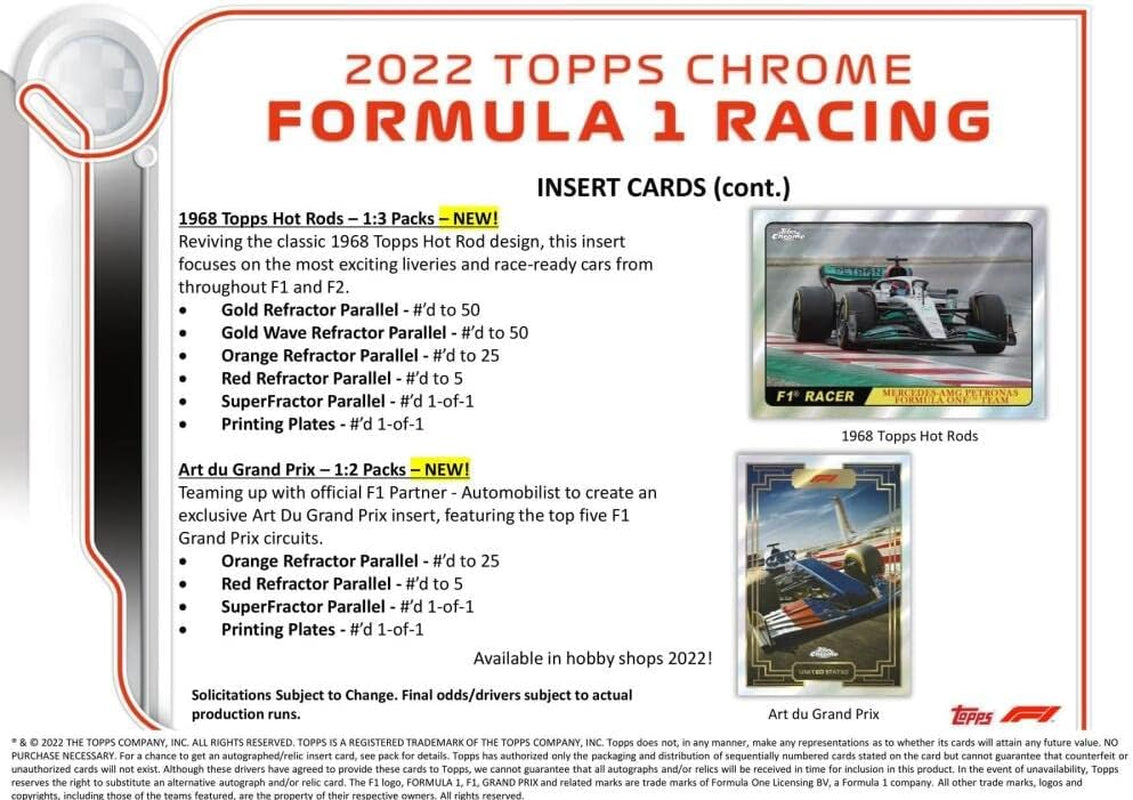 Unleash the Thrill of Racing with the 2022 Topps Chrome Formula 1 Hobby Lite Box
