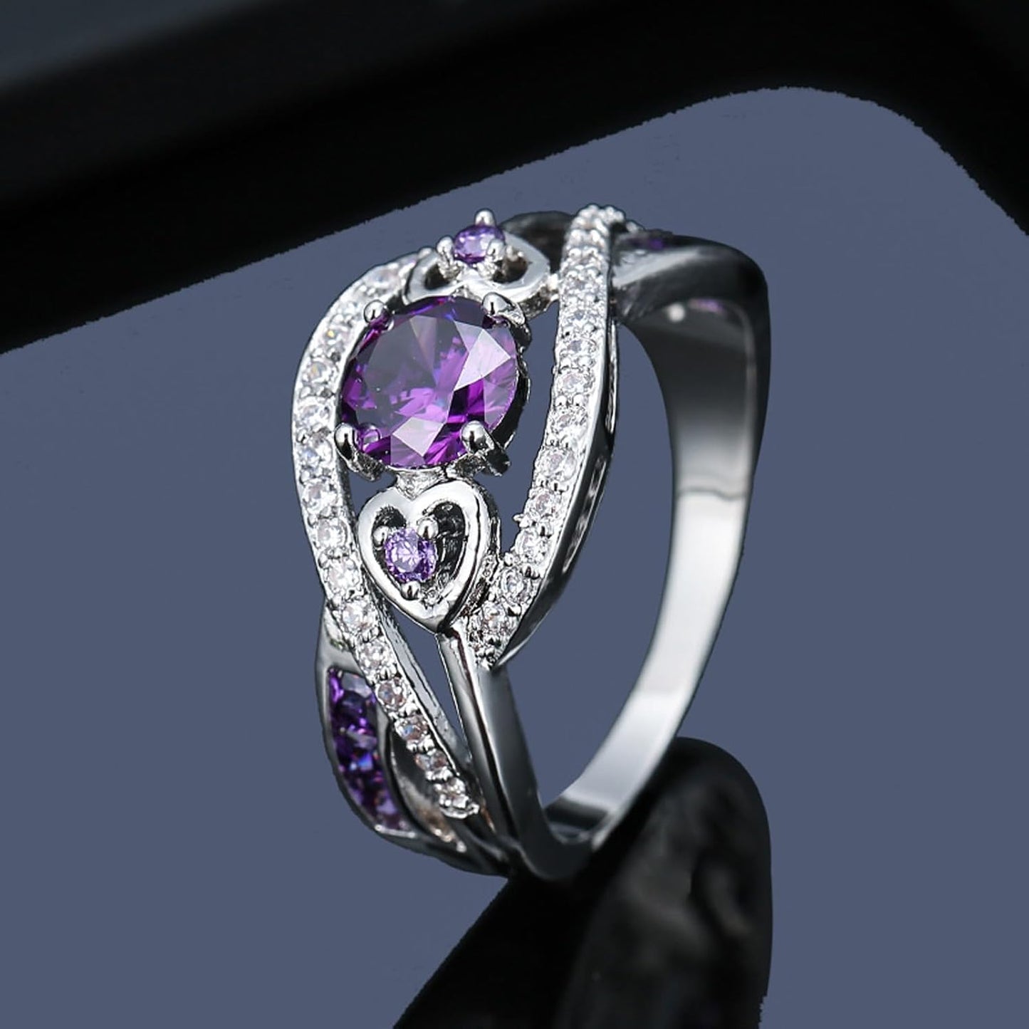 Stunning 925 Sterling Silver Rainbow Topaz Wedding Ring Band - A Dazzling Choice for Every Occasion
