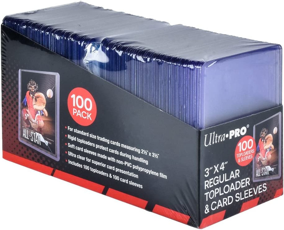 Ultimate Protection for Your Trading Cards: 100 Clear Toploaders and Sleeves Bundle - Perfect for Collectors!