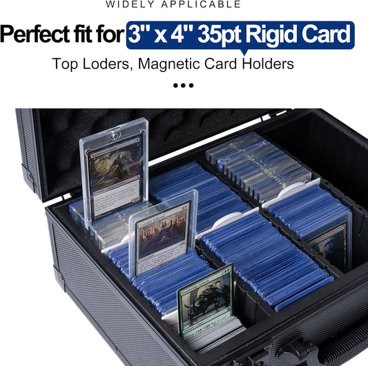 Premium Toploaders Storage Box - Durable Hard Case for 3" x 4" 35Pt Rigid Card Holders, Ideal for Trading and Sports Cards
