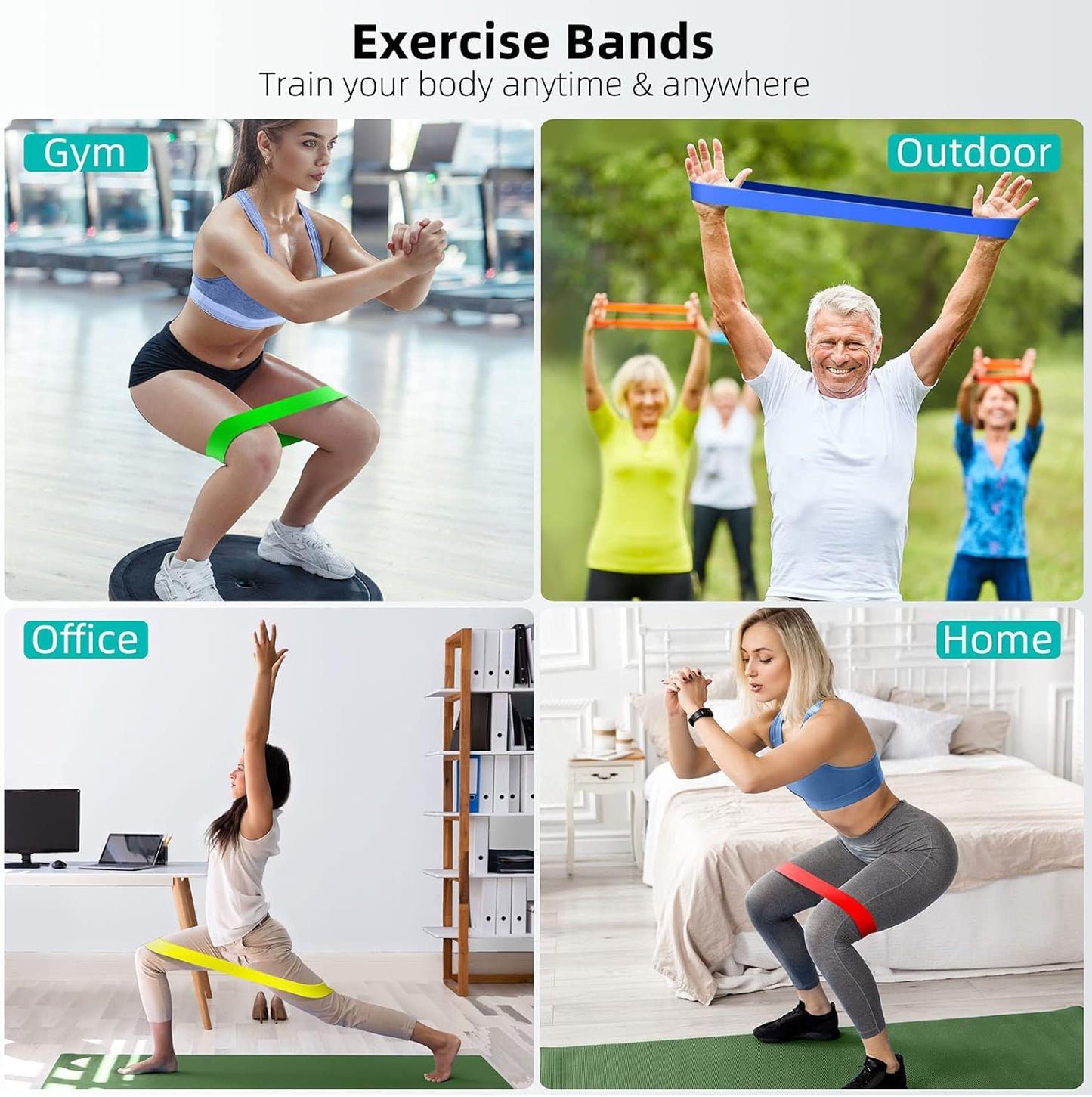 Ultimate Resistance Bands Set for Strength Training - Versatile Elastic Exercise Loops for Yoga, Pilates, and Physical Therapy - Perfect for Building Booty and Sculpting Legs!