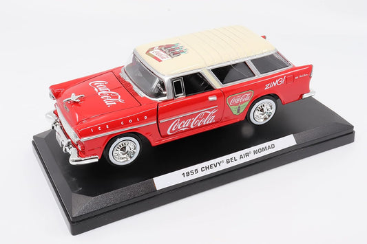 Stunning 1:24 Scale Coca-Cola 1955 Chevy Nomad Diecast Model - A Must-Have Collectible!