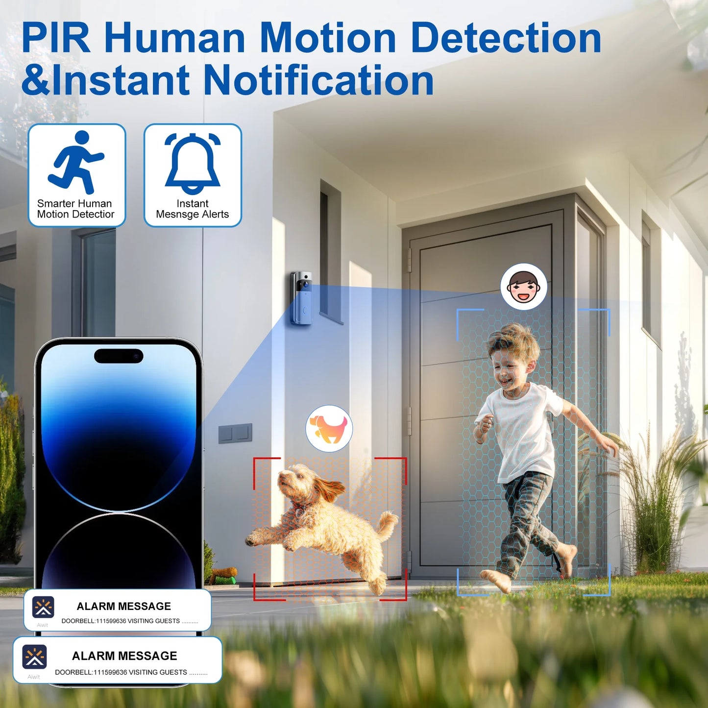 Elevate Your Security with the VEAT00L Wireless 1080P Video Doorbell Camera - 2-Way Audio, Instant Alerts & Night Vision!