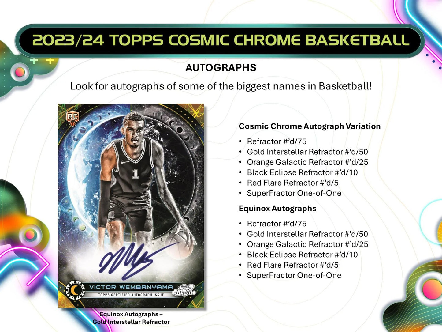 2024 Cosmic Chrome NBA Basketball Hobby Box - Unleash the Universe of Collectible Cards