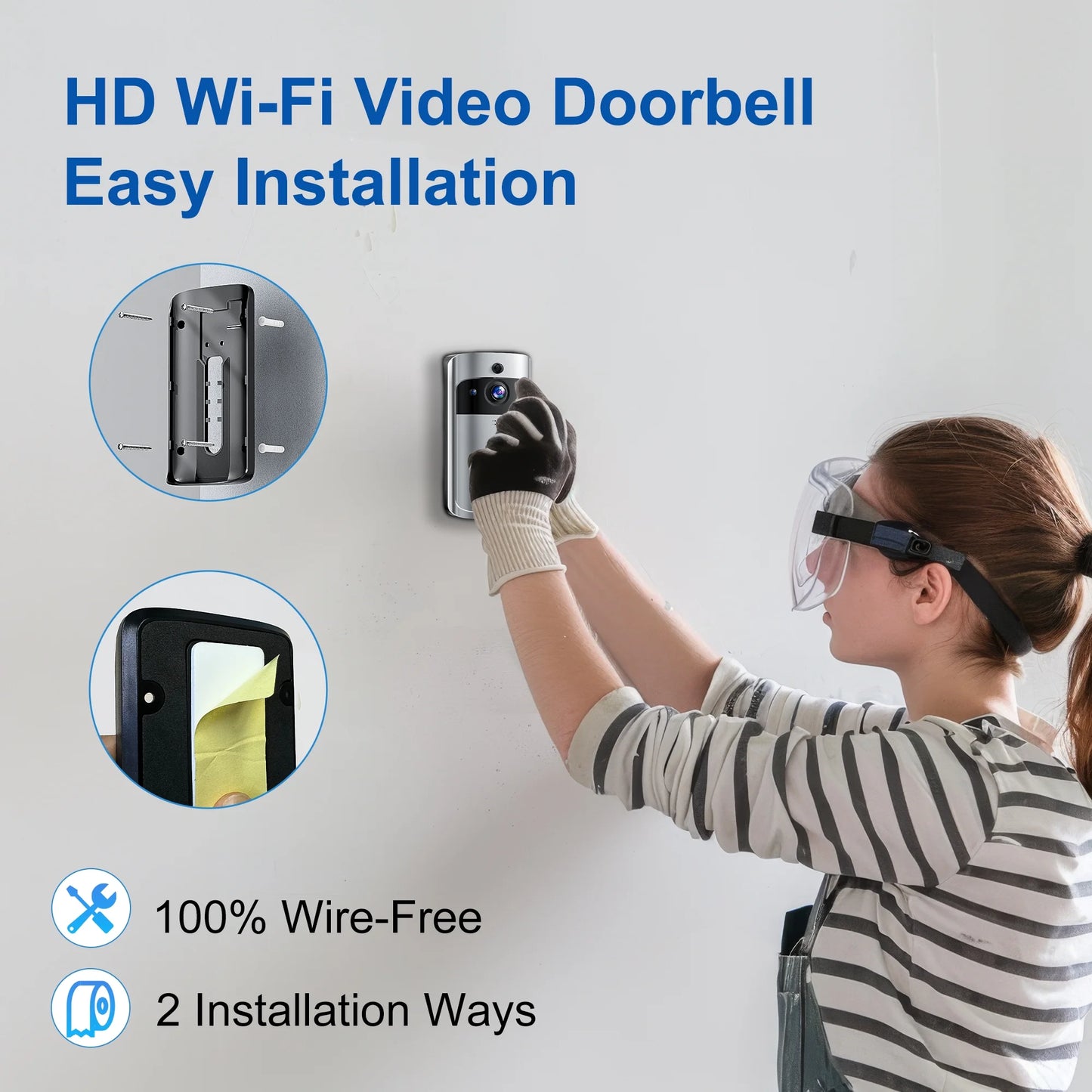 Elevate Your Security with the VEAT00L Wireless 1080P Video Doorbell Camera - 2-Way Audio, Instant Alerts & Night Vision!