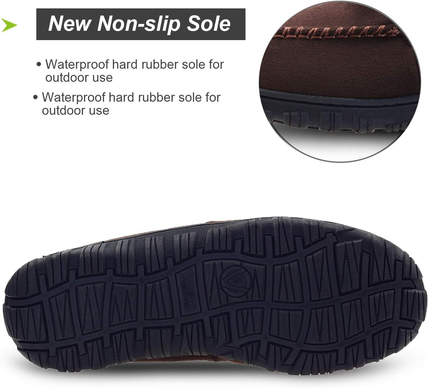Men'S Moccasin Slippers Memory Foam Warm Plush House Slippers, Indoor Outdoor Comfortable Winter House Shoes