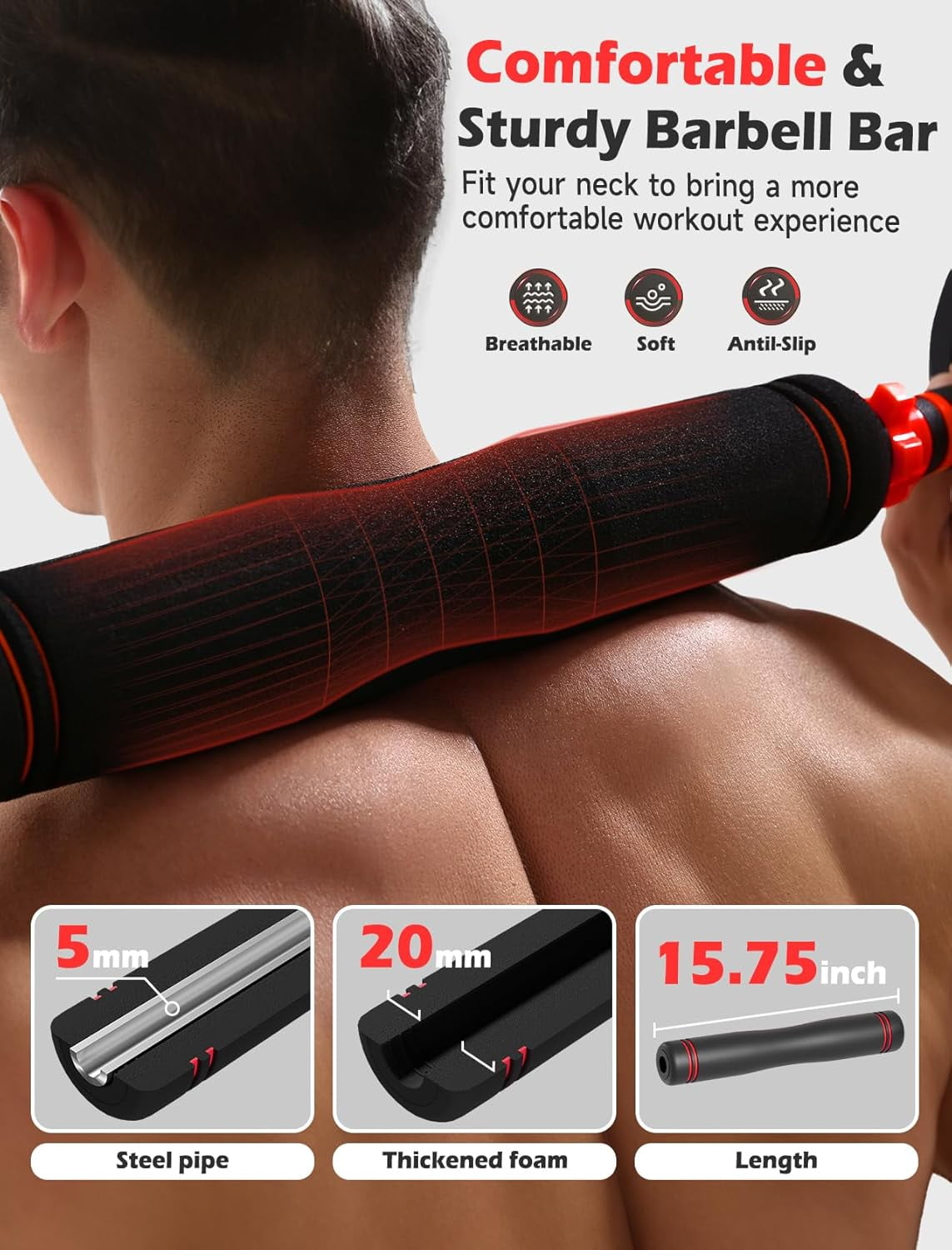 Elevate Your Fitness Game with Our 90Lbs 6-in-1 Adjustable Dumbbell Set - Perfect for Home Gyms and Any Fitness Level!