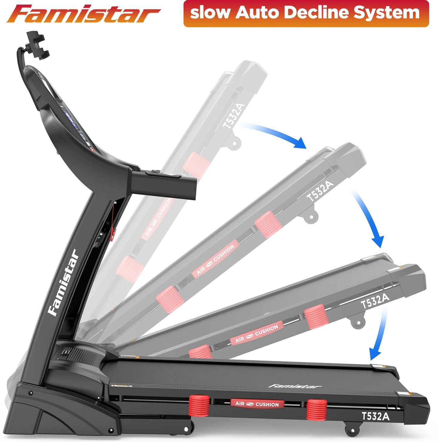 Unleash Your Fitness Potential with the 5.1HP Portable Folding Treadmill - 15% Auto Incline, 300 LB Capacity, and FREE APP Control!