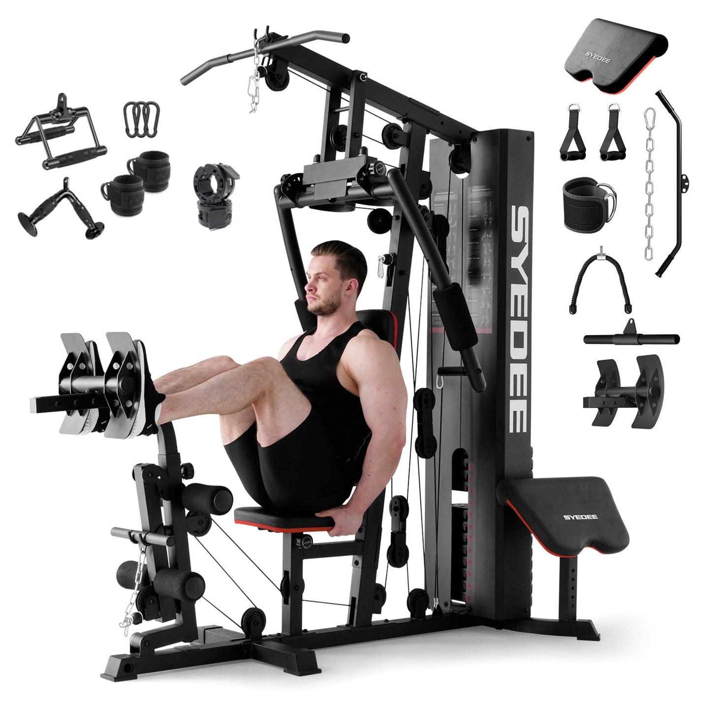 Ultimate Home Gym Station with 150LBS Weight Stack for Comprehensive Body Training