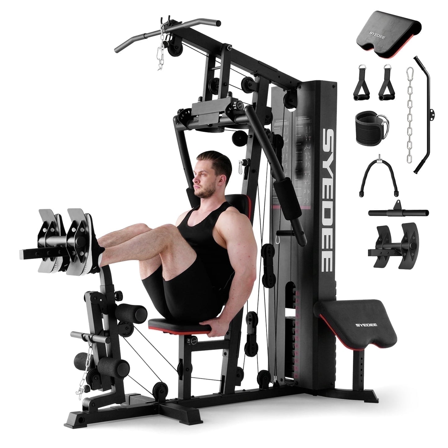 Ultimate Home Gym Station with 150LBS Weight Stack for Comprehensive Body Training