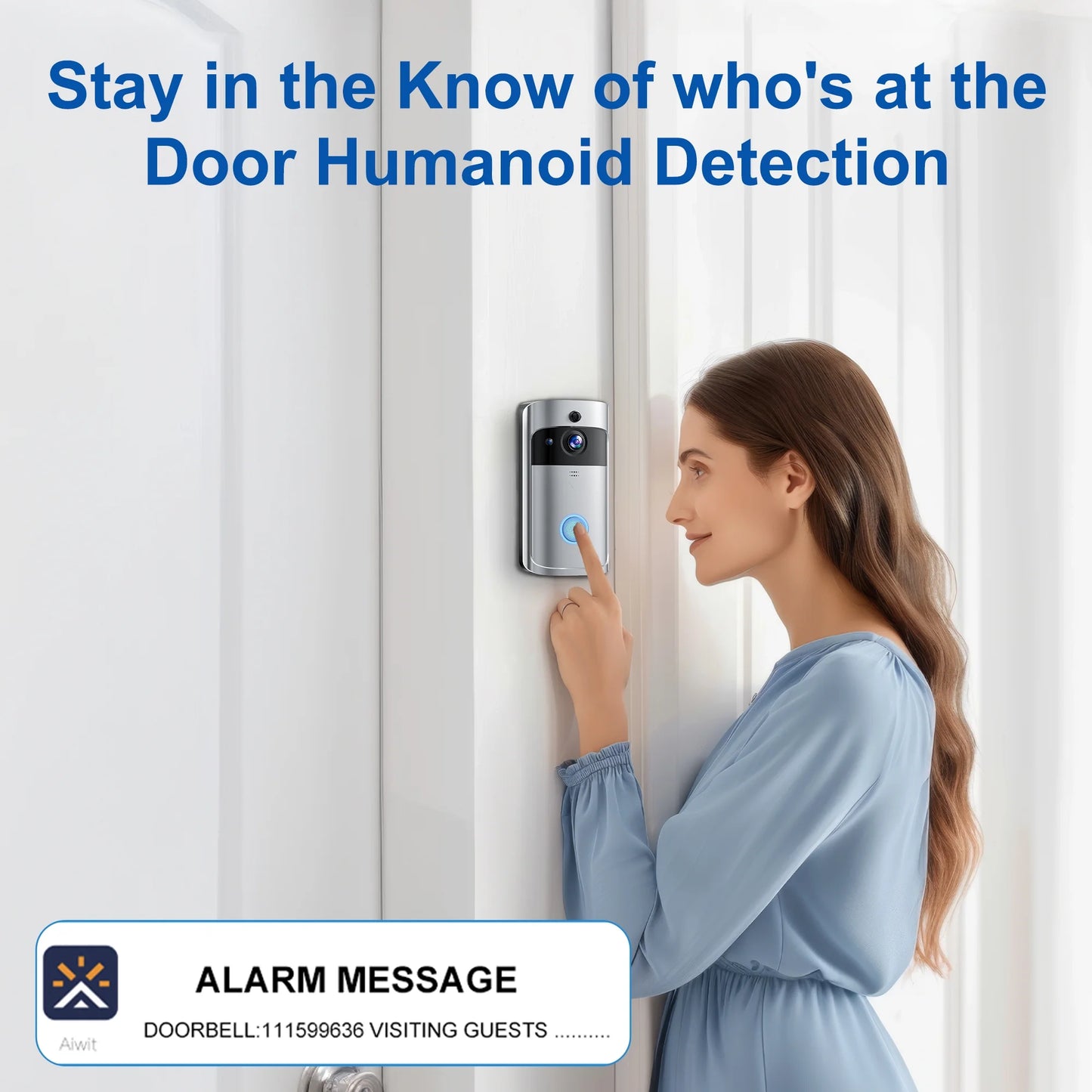 Elevate Your Security with the VEAT00L Wireless 1080P Video Doorbell Camera - 2-Way Audio, Instant Alerts & Night Vision!