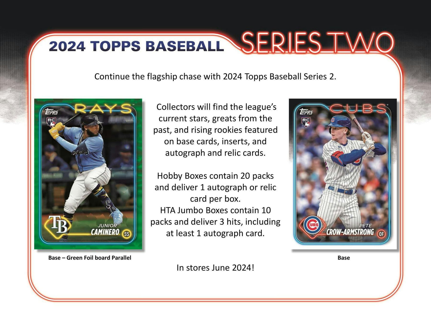 Unleash the Excitement with the 2024 Series 2 Baseball Hobby Box - One Autograph or Relic Card Inside!