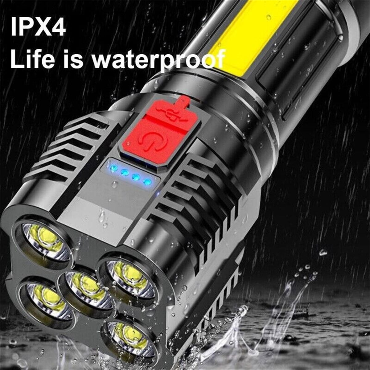 Ultra Bright 10000 LM Tactical Flashlight – Rechargeable, Waterproof, Perfect for Camping and Emergencies!