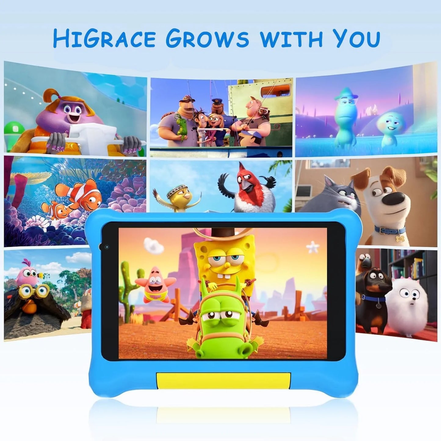 Ultimate Kids Tablet - 7-Inch Android 13 with Allwinner Quad Core, 5GB RAM, 32GB Storage & Parental Controls - Blue