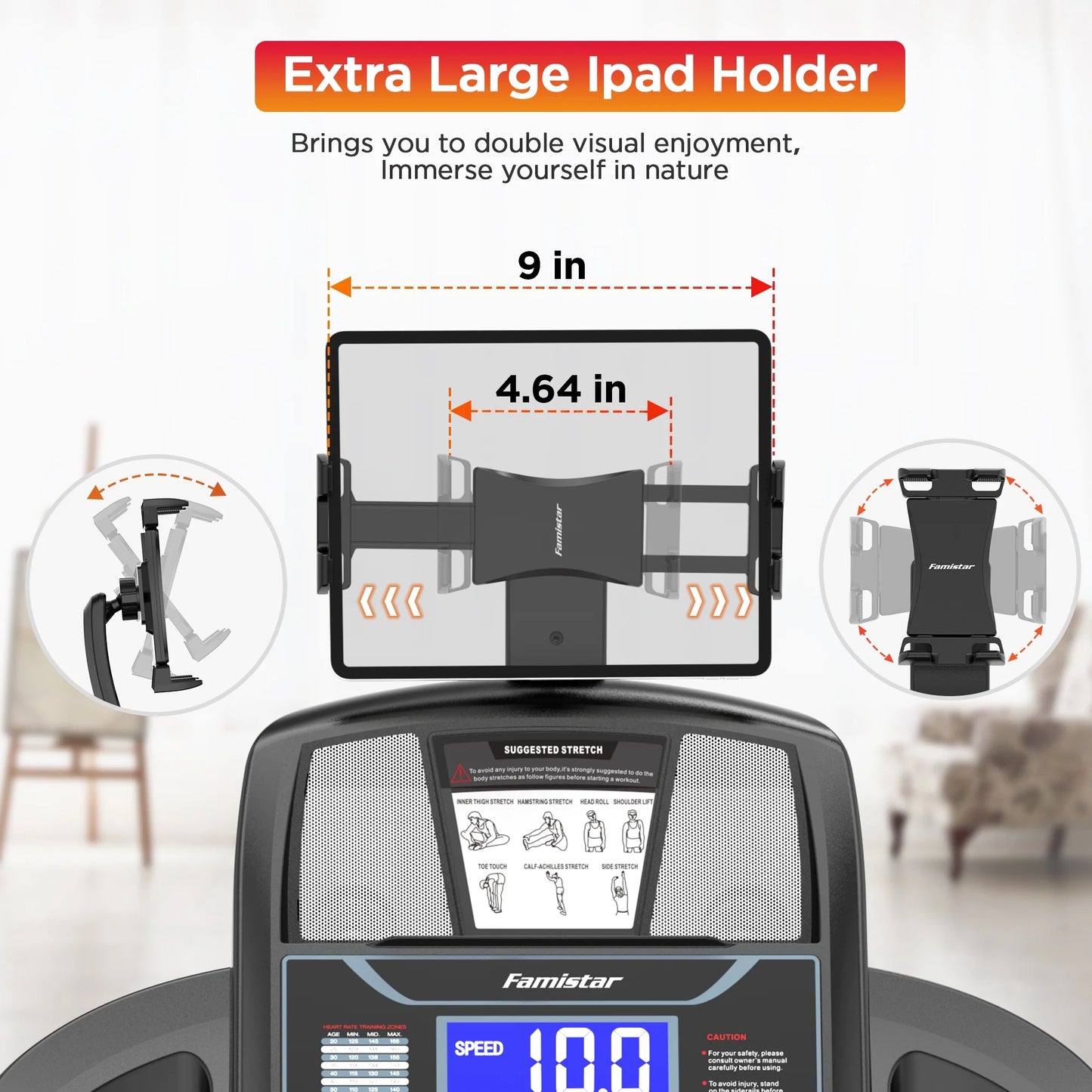 Unleash Your Fitness Potential with the 5.1HP Portable Folding Treadmill - 15% Auto Incline, 300 LB Capacity, and FREE APP Control!