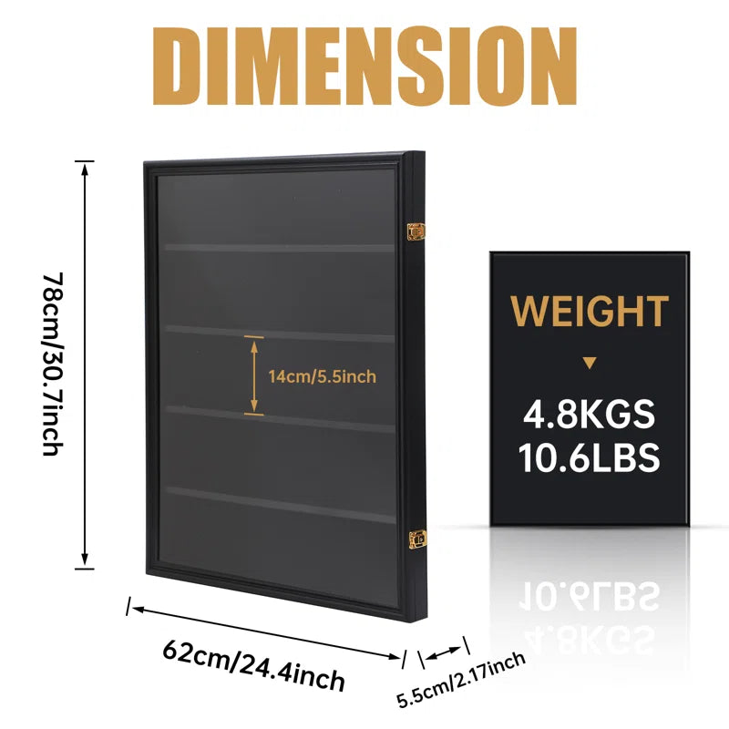 Showcase Your Collection with the Vertical 35-Card Baseball & Trading Card Display Case - Lockable, UV Protected, Perfect for Sports Fans!
