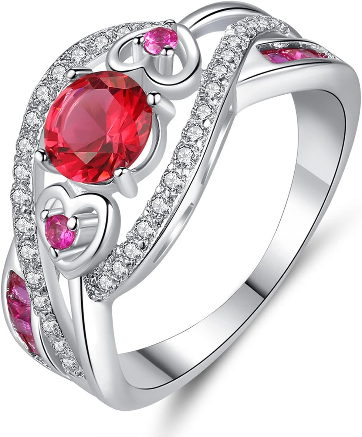 Stunning 925 Sterling Silver Rainbow Topaz Wedding Ring Band - A Dazzling Choice for Every Occasion