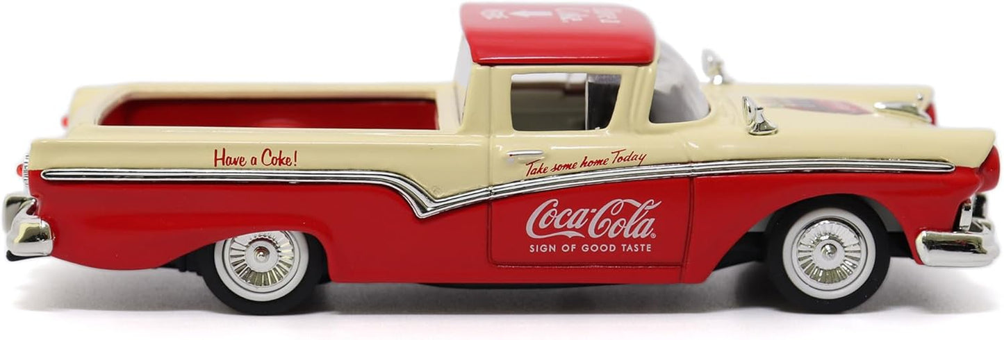 Coca-Cola 1957 Ford Ranchero Diecast Collectible - Authentic 1:43 Scale Model with Stunning Vintage Design