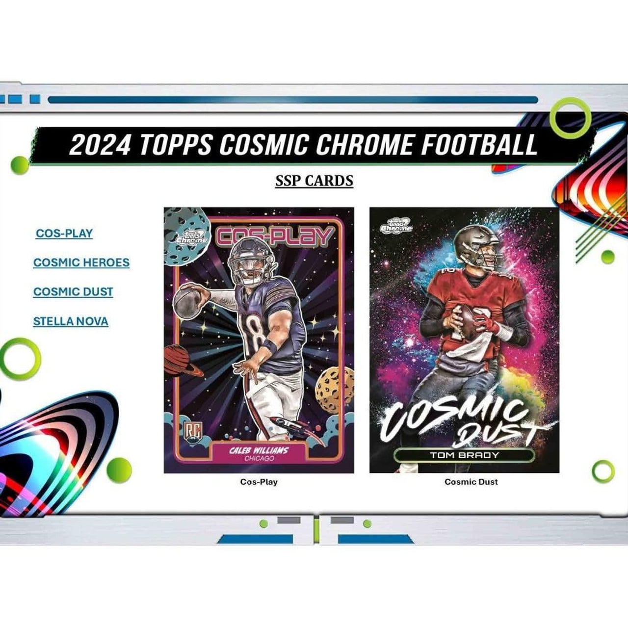 Dive into the Galactic Realm of Football with the 2024 Cosmic Chrome Hobby Box – Factory Sealed!