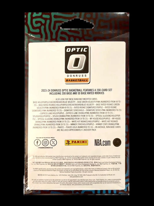 Unleash the Excitement with the 2023-24 Donruss Optic Basketball Hanger Box - 20 Cards of NBA Action!