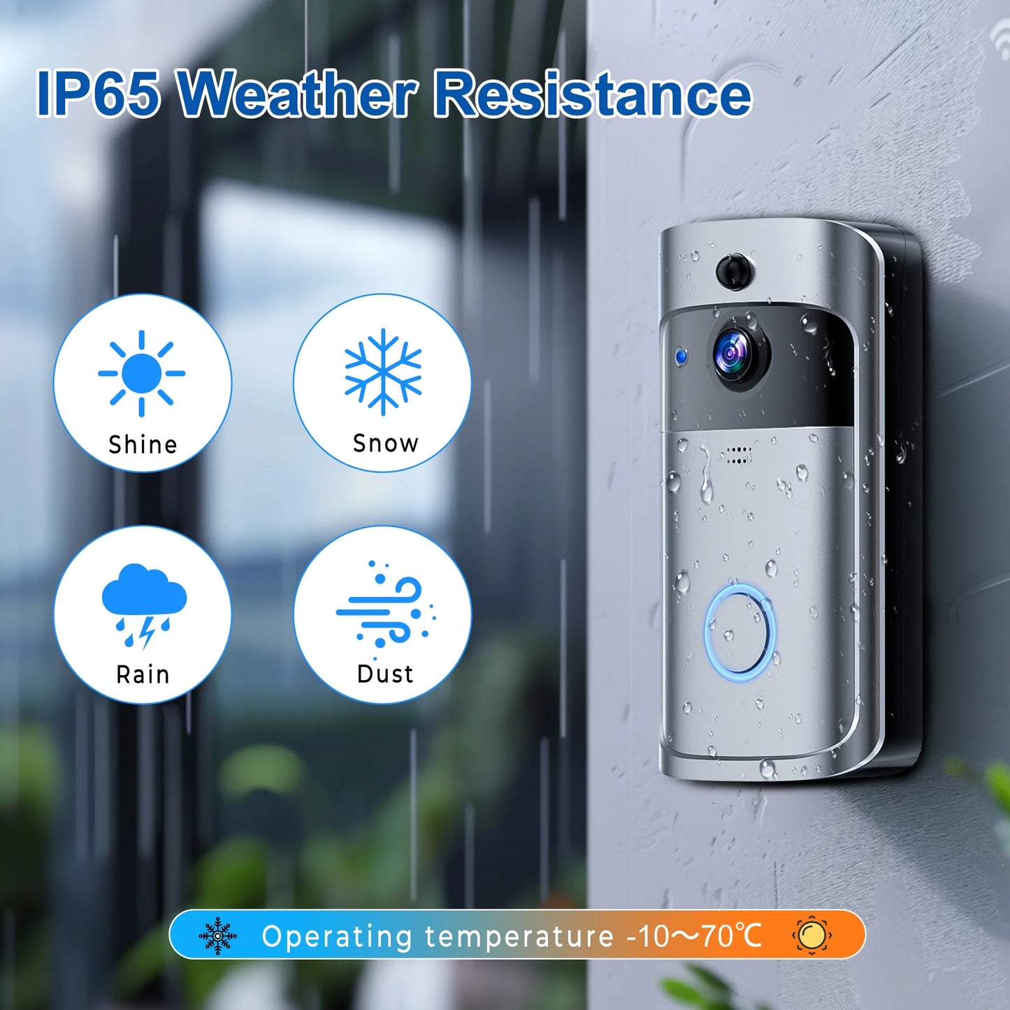 Elevate Your Security with the VEAT00L Wireless 1080P Video Doorbell Camera - 2-Way Audio, Instant Alerts & Night Vision!