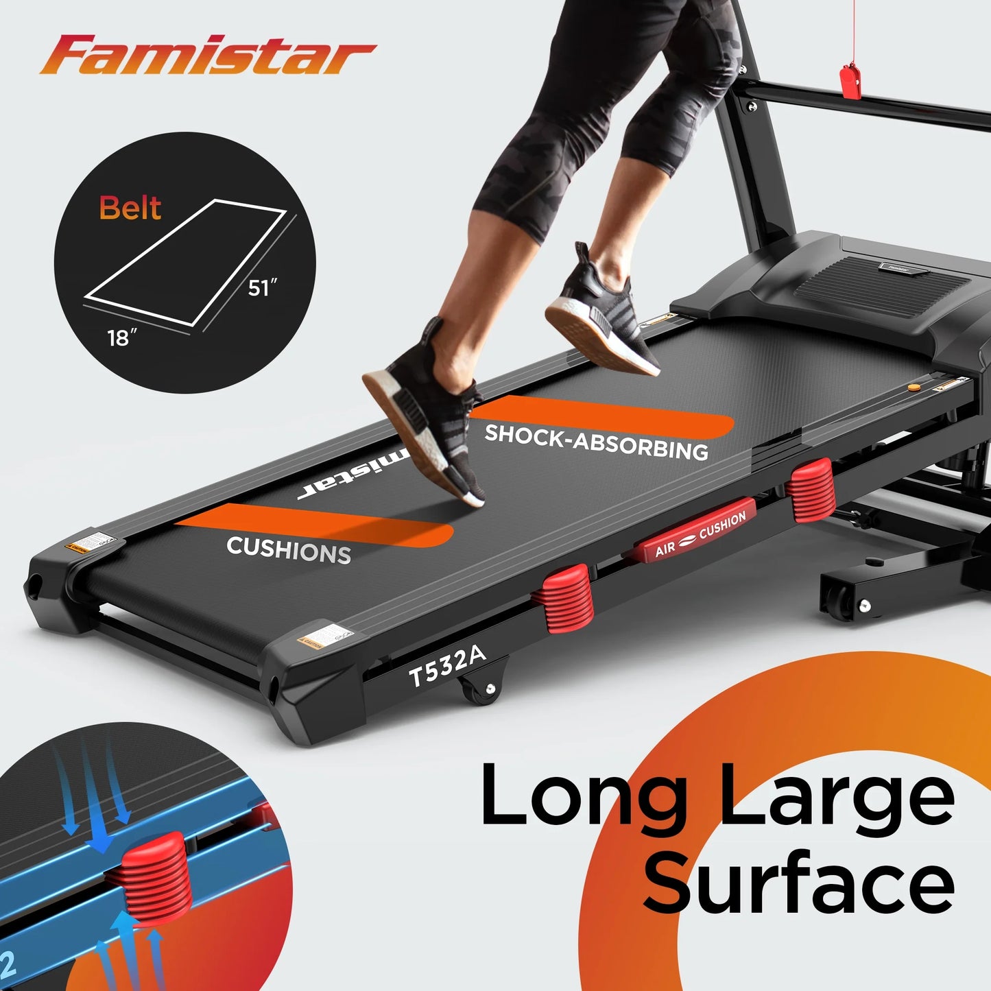 Unleash Your Fitness Potential with the 5.1HP Portable Folding Treadmill - 15% Auto Incline, 300 LB Capacity, and FREE APP Control!