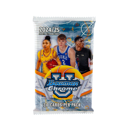 Unleash the Excitement with the 2024-25 Bowman University Chrome Basketball Trading Cards Mega Box Edition!
