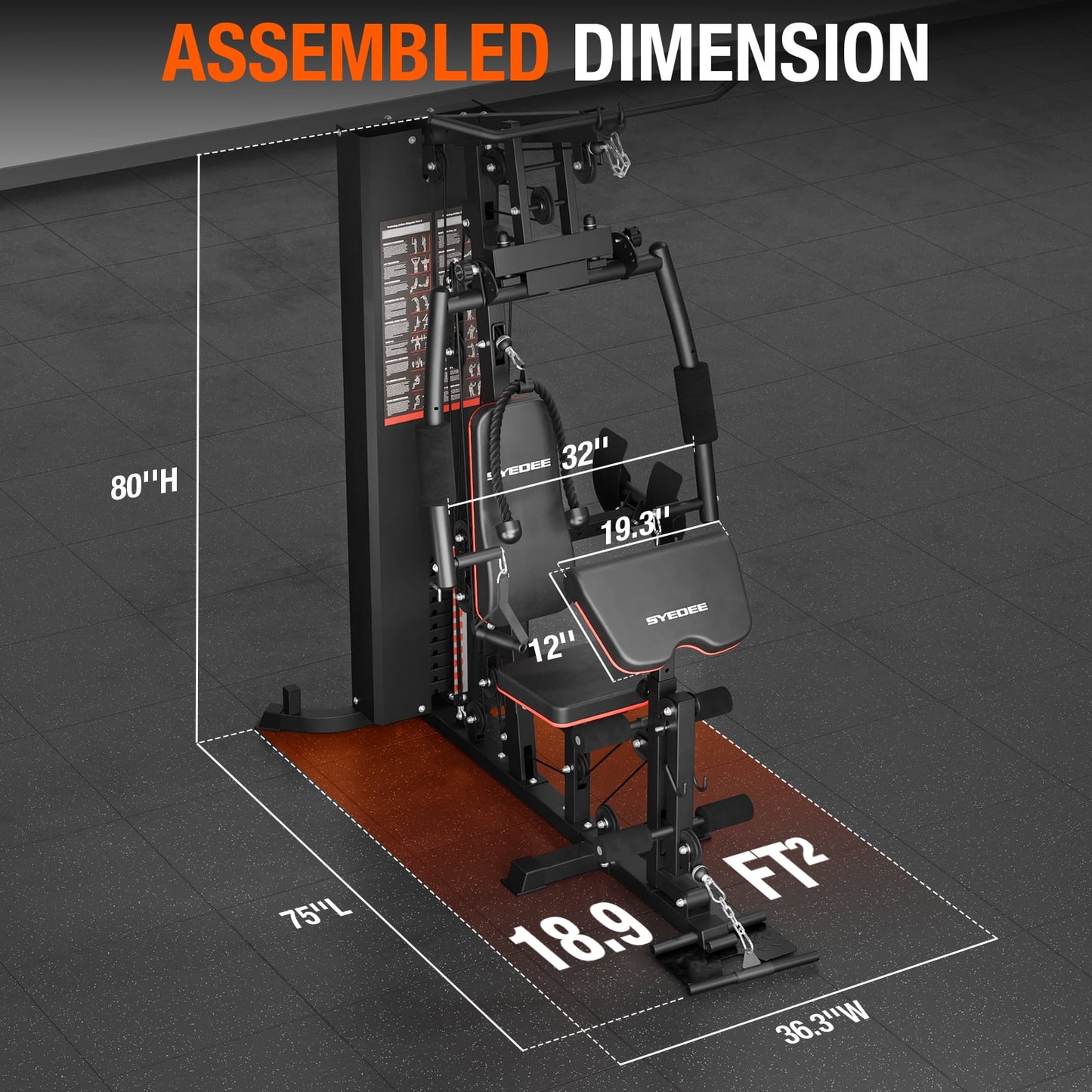 Ultimate Home Gym Station with 150LBS Weight Stack for Comprehensive Body Training