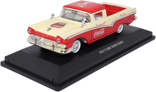 Coca-Cola 1957 Ford Ranchero Diecast Collectible - Authentic 1:43 Scale Model with Stunning Vintage Design