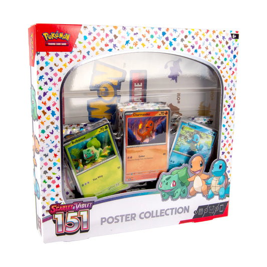 Unleash Your Pokemon Adventure with the Scarlet & Violet 3.5 151 Poster Collection Box - Includes 3 Booster Packs and Exclusive Foil Promo Cards!