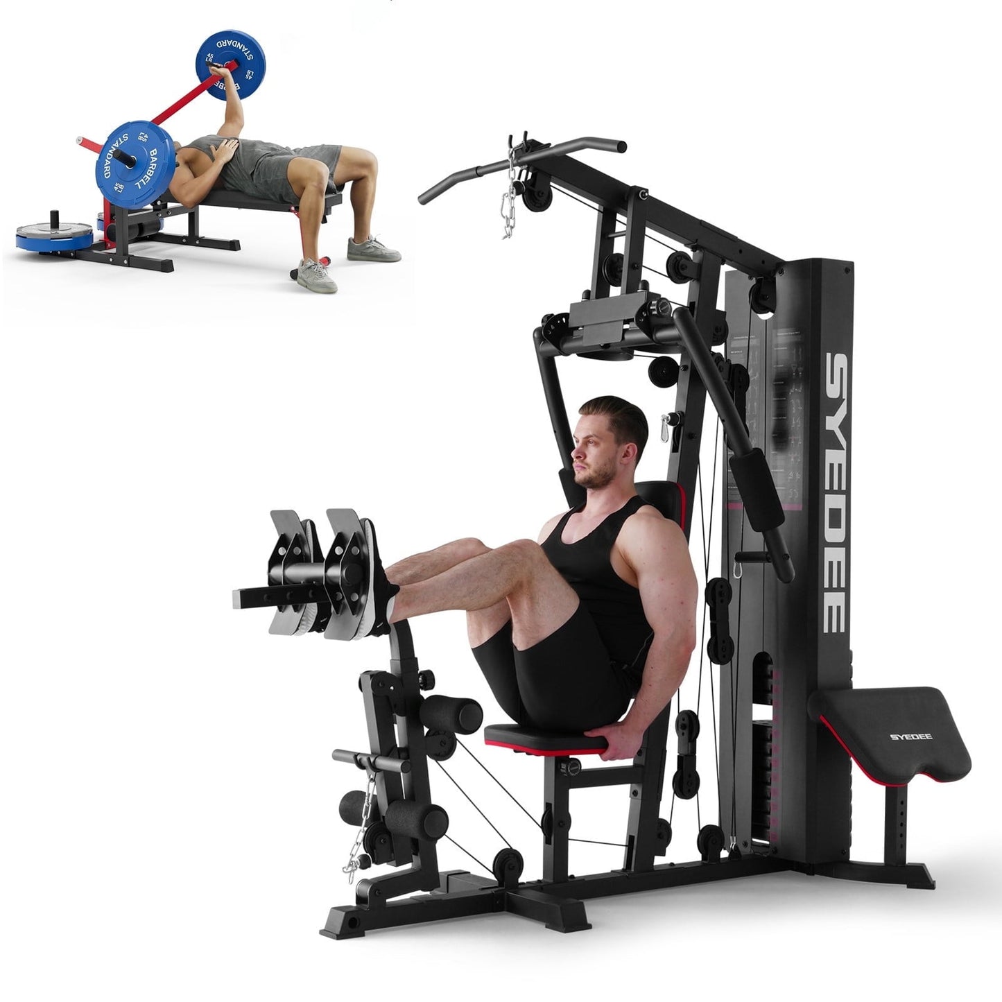 Ultimate Home Gym Station with 150LBS Weight Stack for Comprehensive Body Training