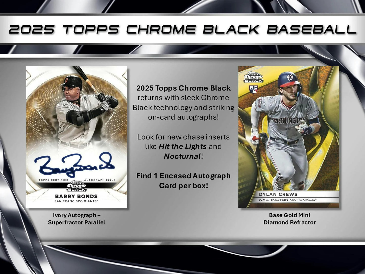 Unleash the Excitement with the 2025 Chrome Black Baseball Hobby Box - One Autograph & Two Refractor Parallels Inside!