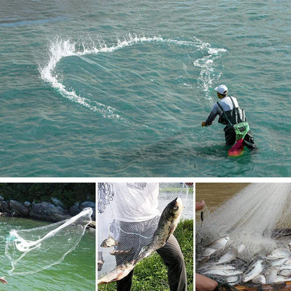 Discover the Ultimate Professional Saltwater Bait Casting Net with Durable 3/8" Mesh - Choose Your Perfect Size: 4ft, 6ft, or 8ft Radius!