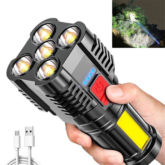 Ultra Bright 10000 LM Tactical Flashlight – Rechargeable, Waterproof, Perfect for Camping and Emergencies!