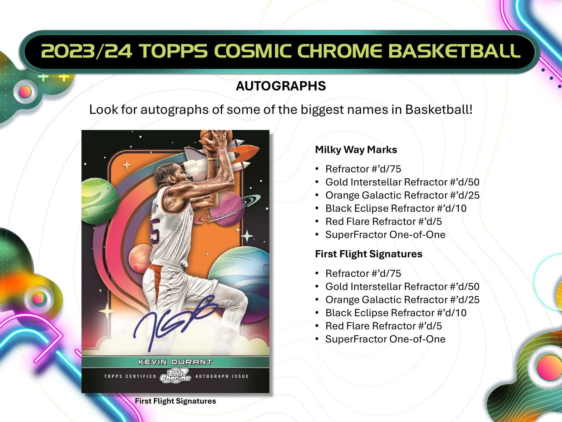 2024 Cosmic Chrome NBA Basketball Hobby Box - Unleash the Universe of Collectible Cards