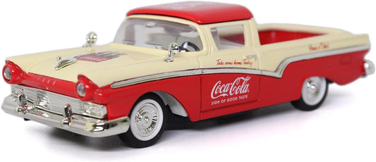 Coca-Cola 1957 Ford Ranchero Diecast Collectible - Authentic 1:43 Scale Model with Stunning Vintage Design