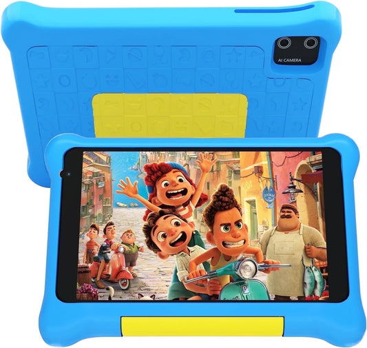 Ultimate Kids Tablet - 7-Inch Android 13 with Allwinner Quad Core, 5GB RAM, 32GB Storage & Parental Controls - Blue